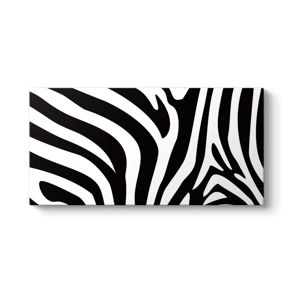 Zebra Deseni Vektörel Tablo - Model 5